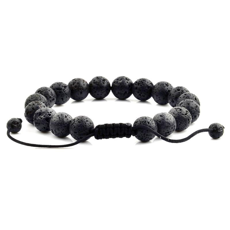 MEN'S NATURAL LAVA STONE BRACELET