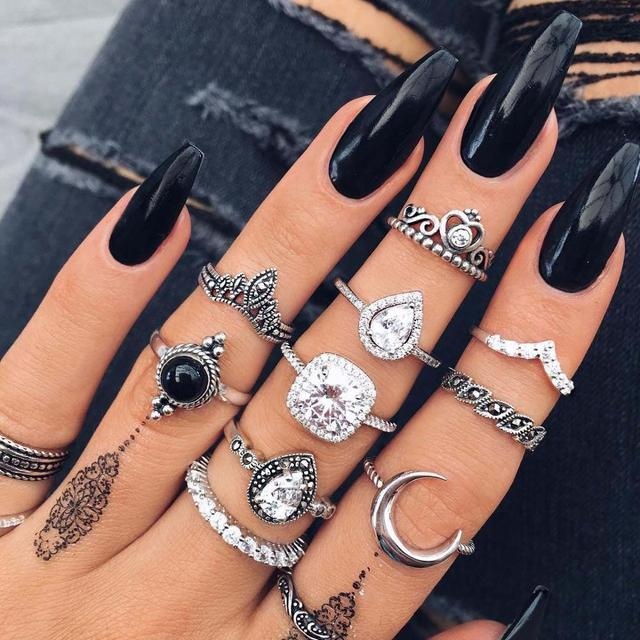 Vintage Boho Women's 11 piece Rings Set