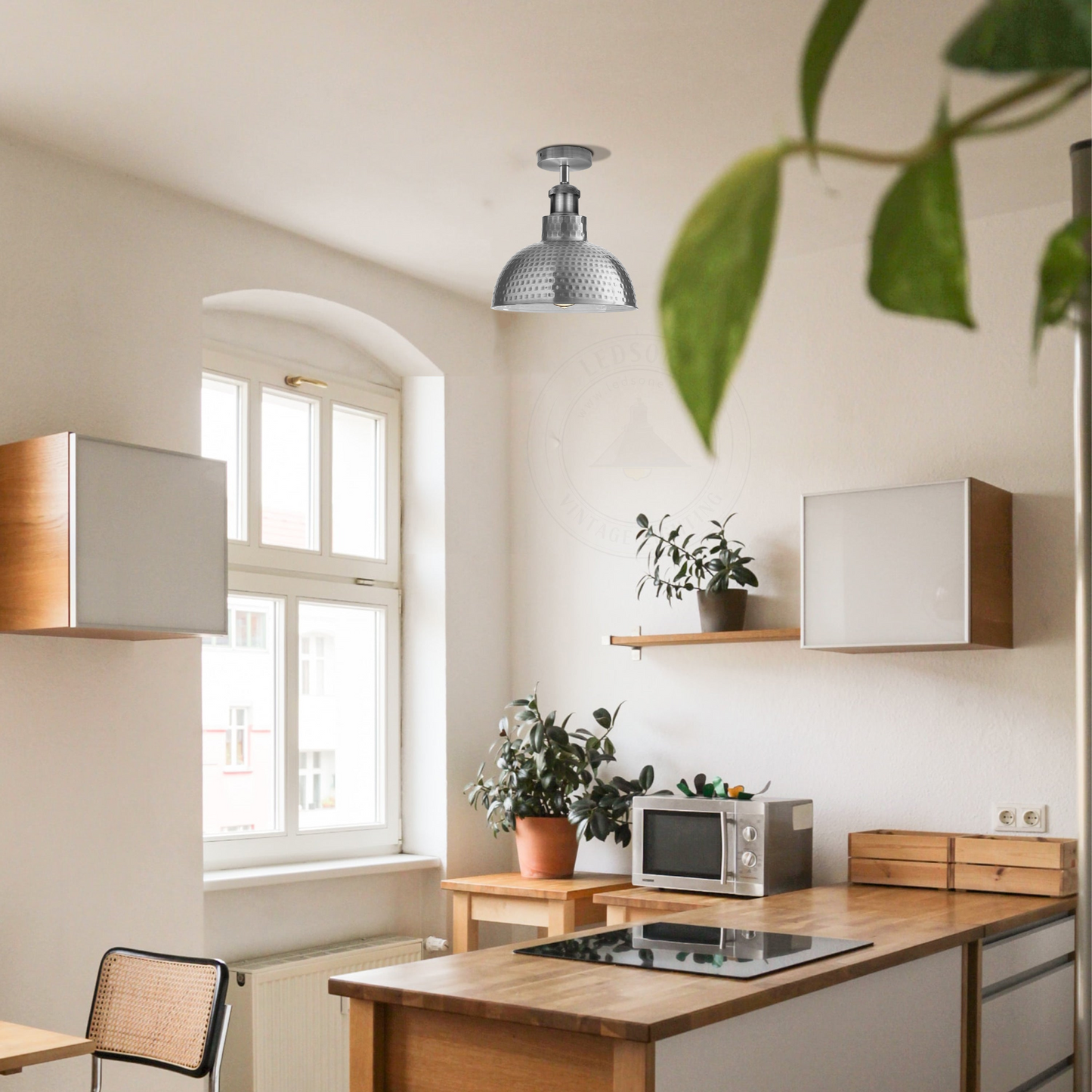 Ceiling Light With Metal Shade