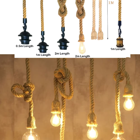 Hemp Rope Pendant lighting