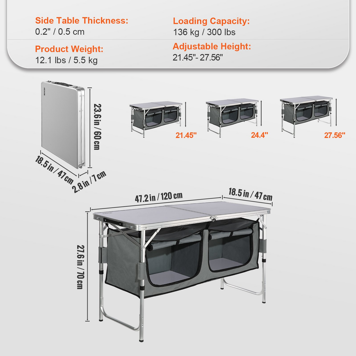 Camping Kitchen Table, Quick set-up