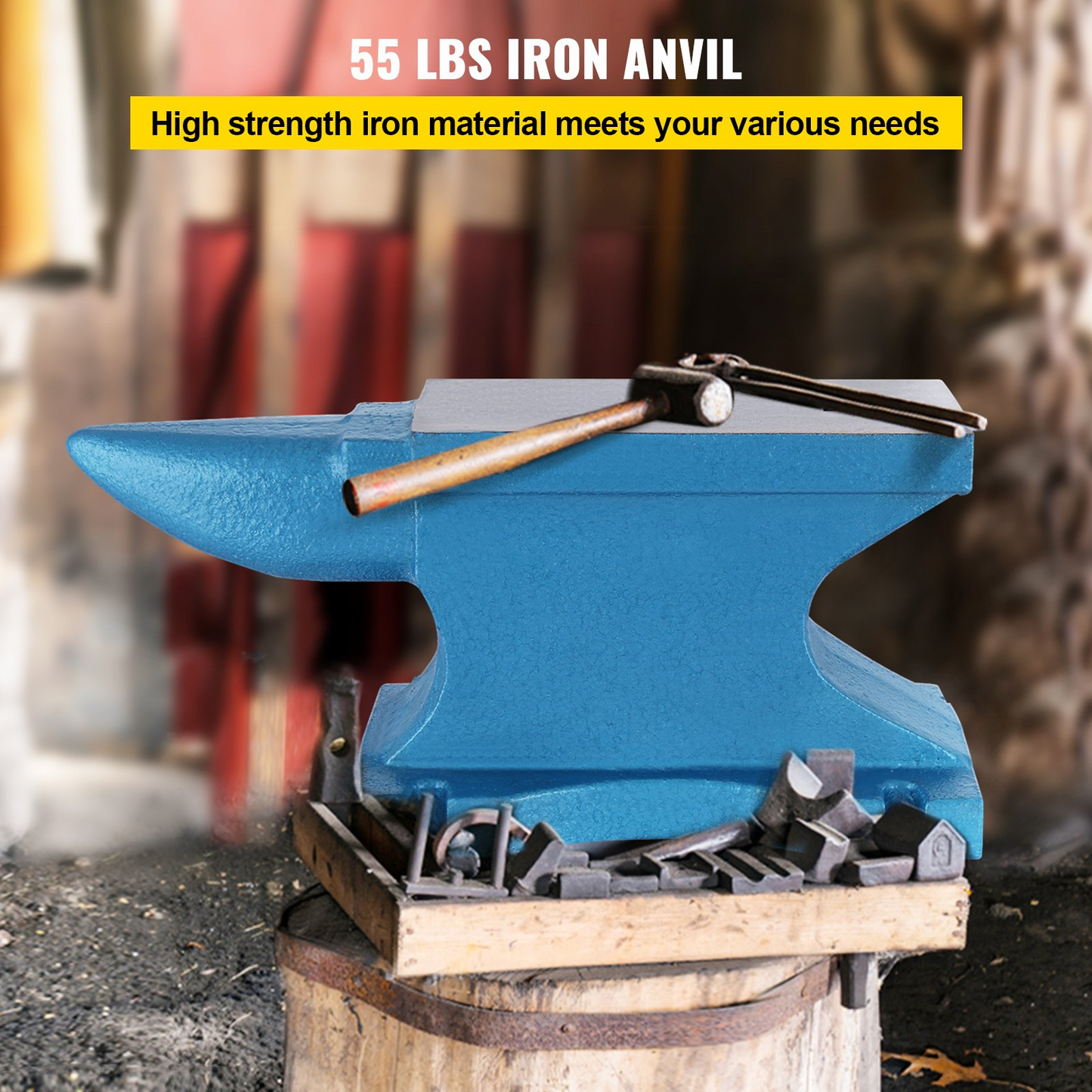 VEVOR Single Horn Anvil 55Lbs