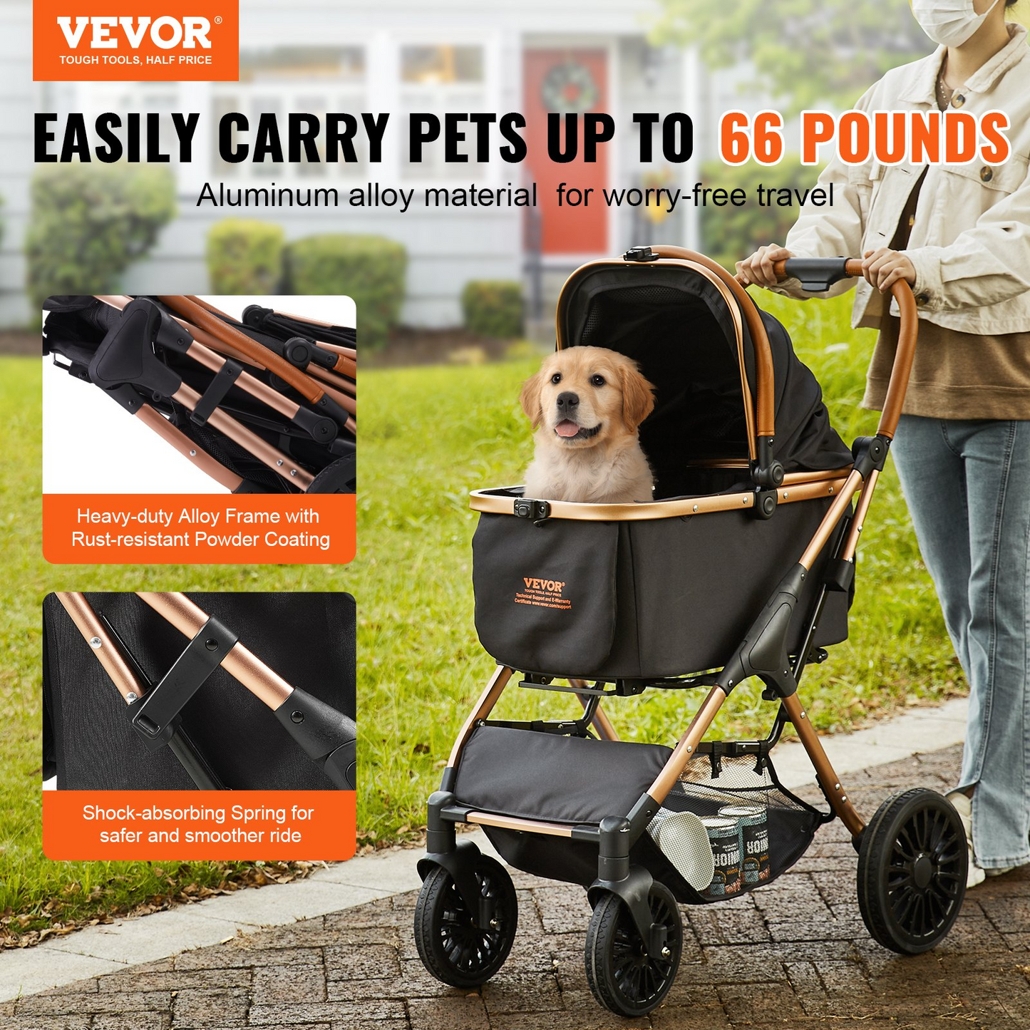 4 Wheel Dog Stroller