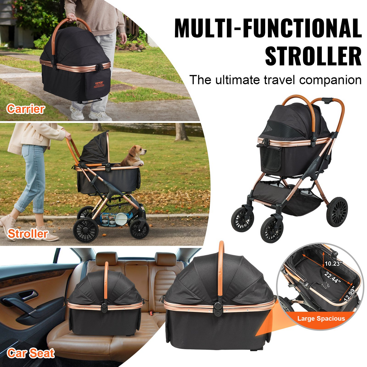 4 Wheel Dog Stroller