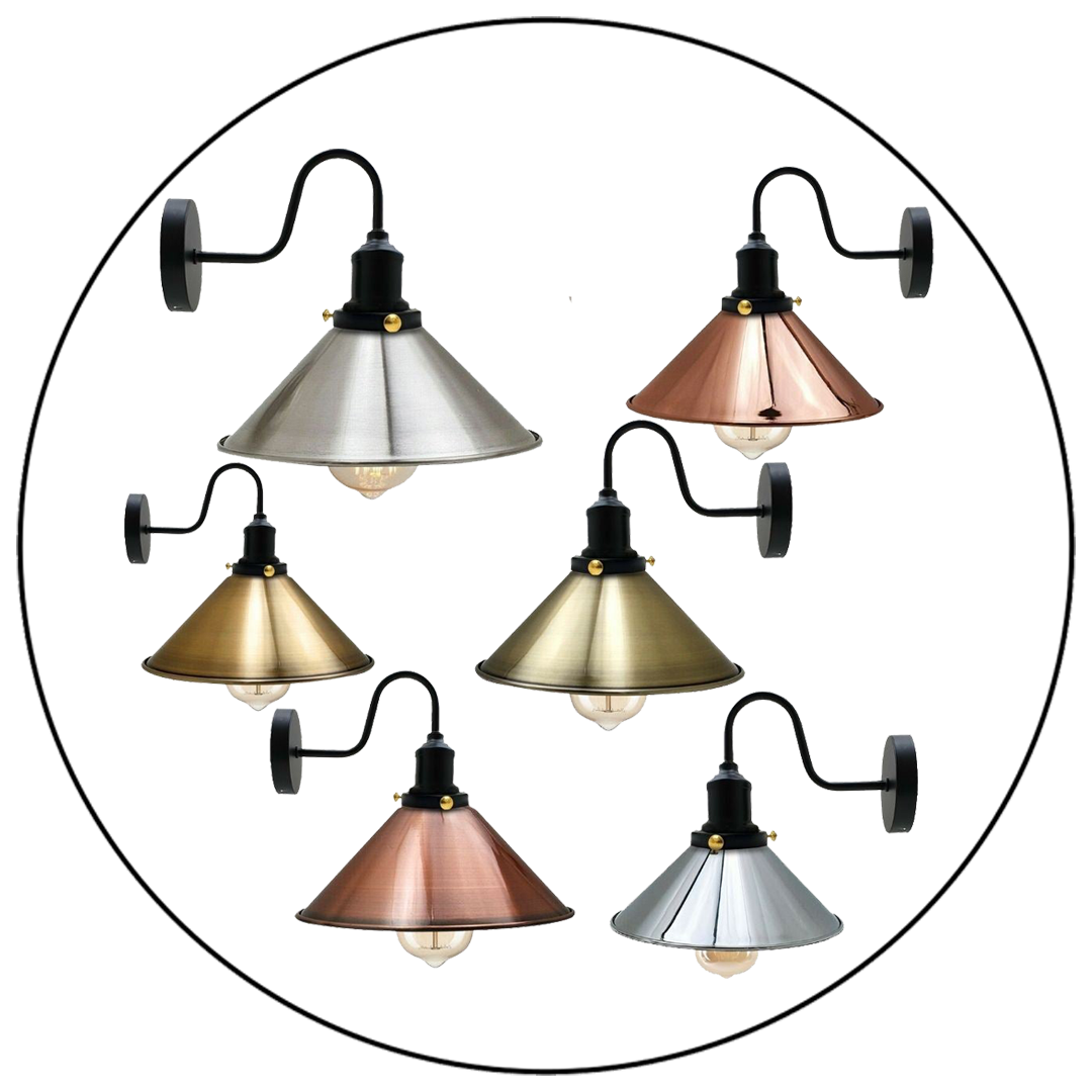 Wall Sconce Metal Cone Lamp Shade Lighting