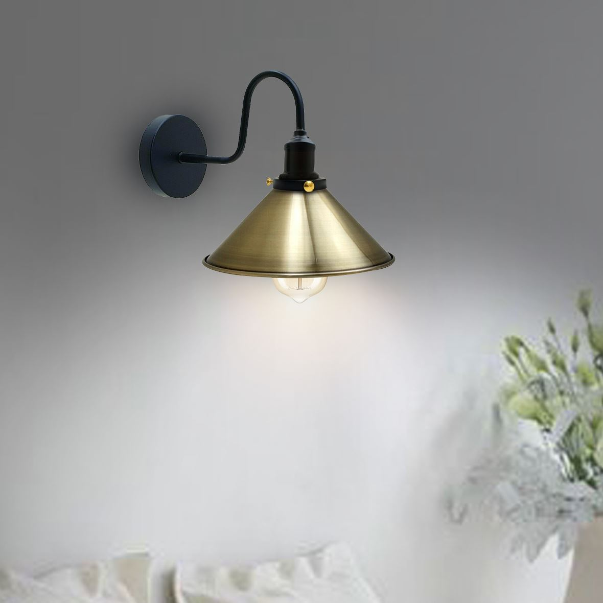 Wall Sconce Metal Cone Lamp Shade Lighting