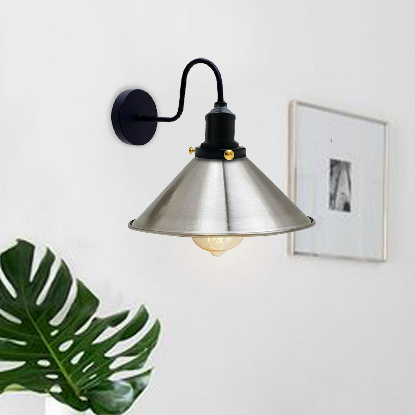 Wall Sconce Metal Cone Lamp Shade Lighting