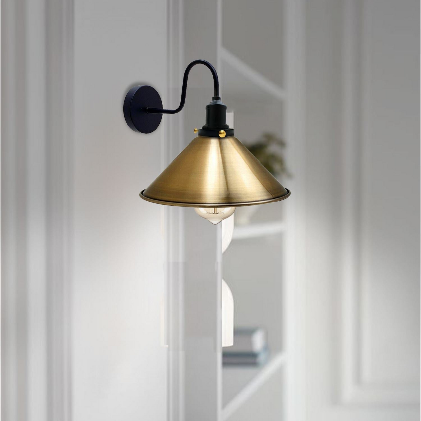 Wall Sconce Metal Cone Lamp Shade Lighting