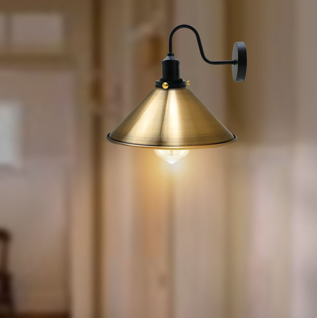 Wall Sconce Metal Cone Lamp Shade Lighting