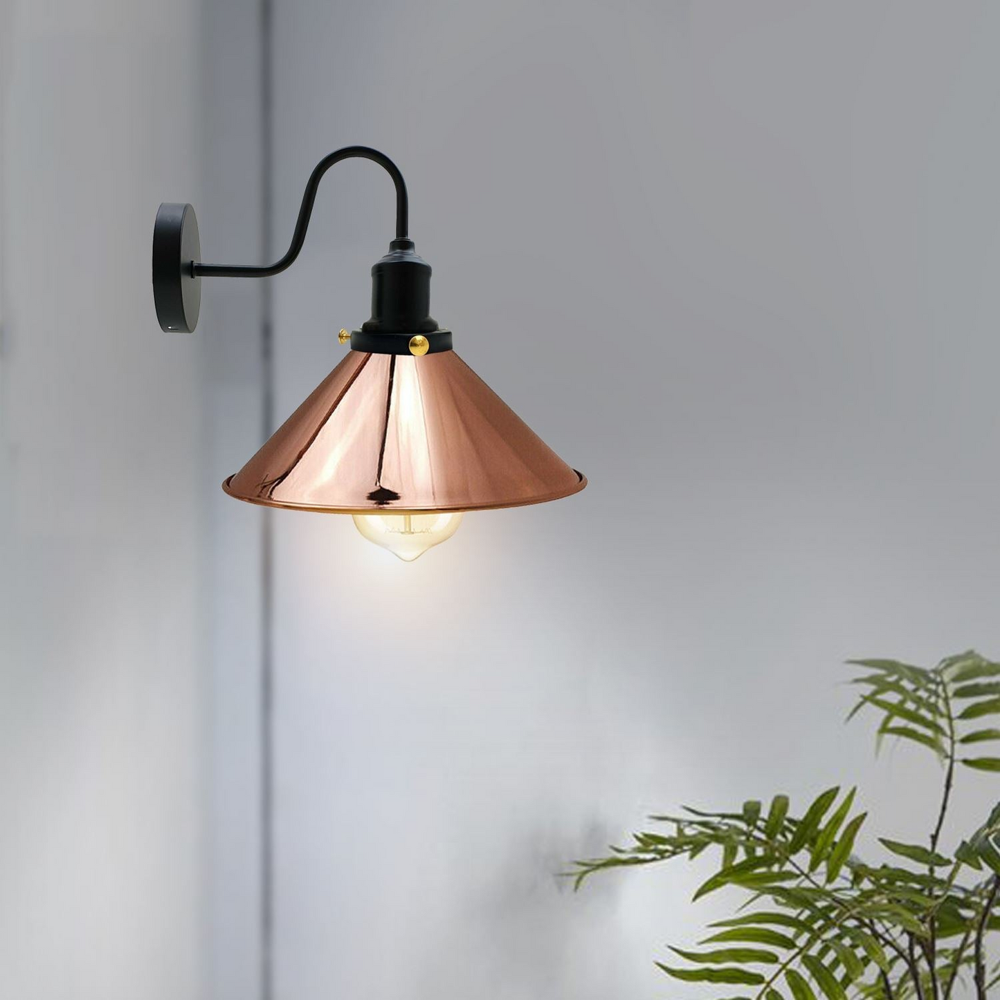 Wall Sconce Metal Cone Lamp Shade Lighting