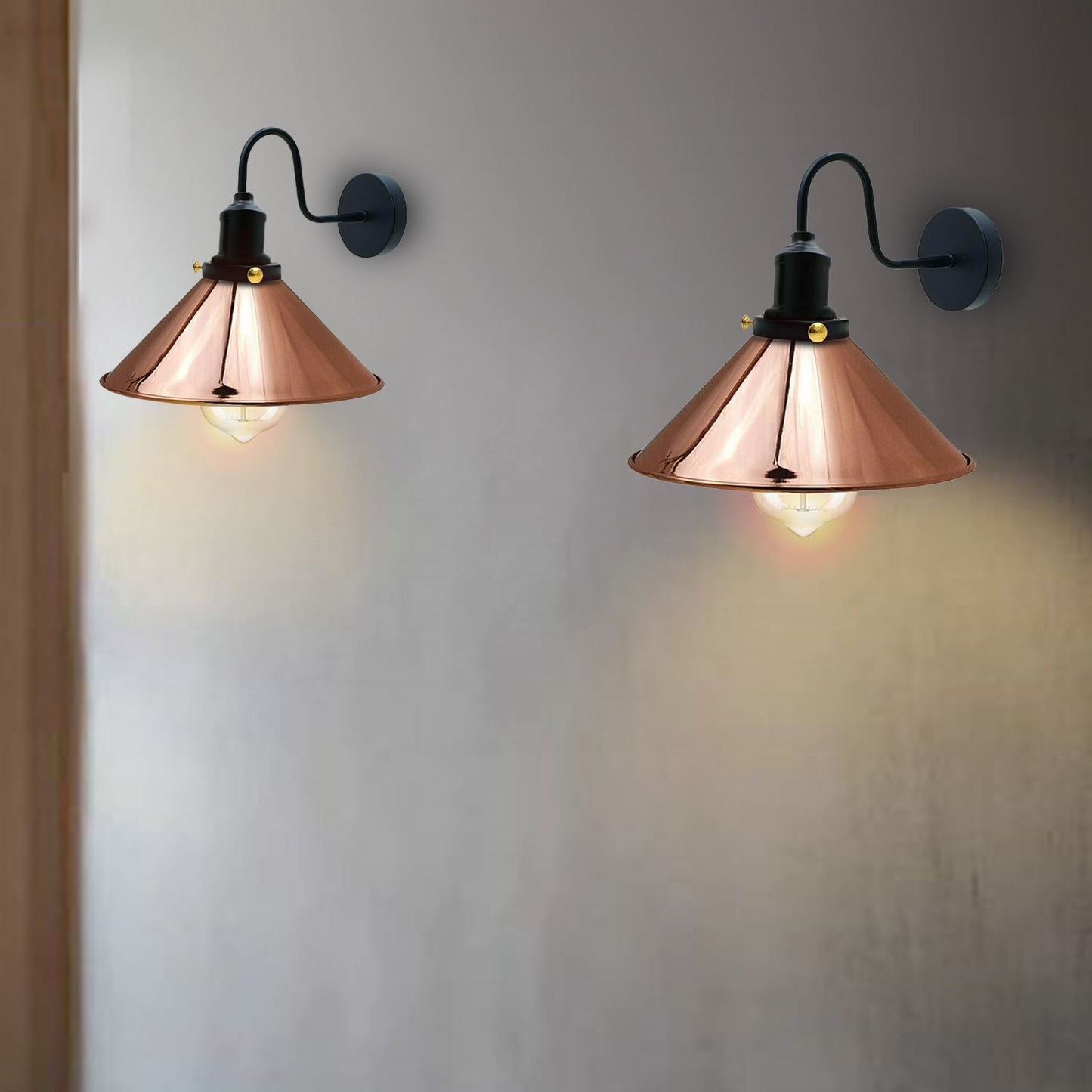 Wall Sconce Metal Cone Lamp Shade Lighting