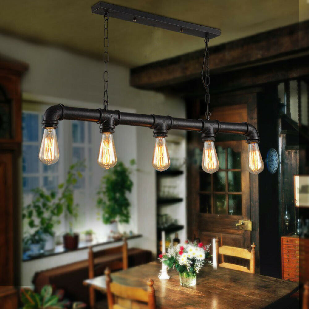 Farmhouse Metal Pipe Pendant Light