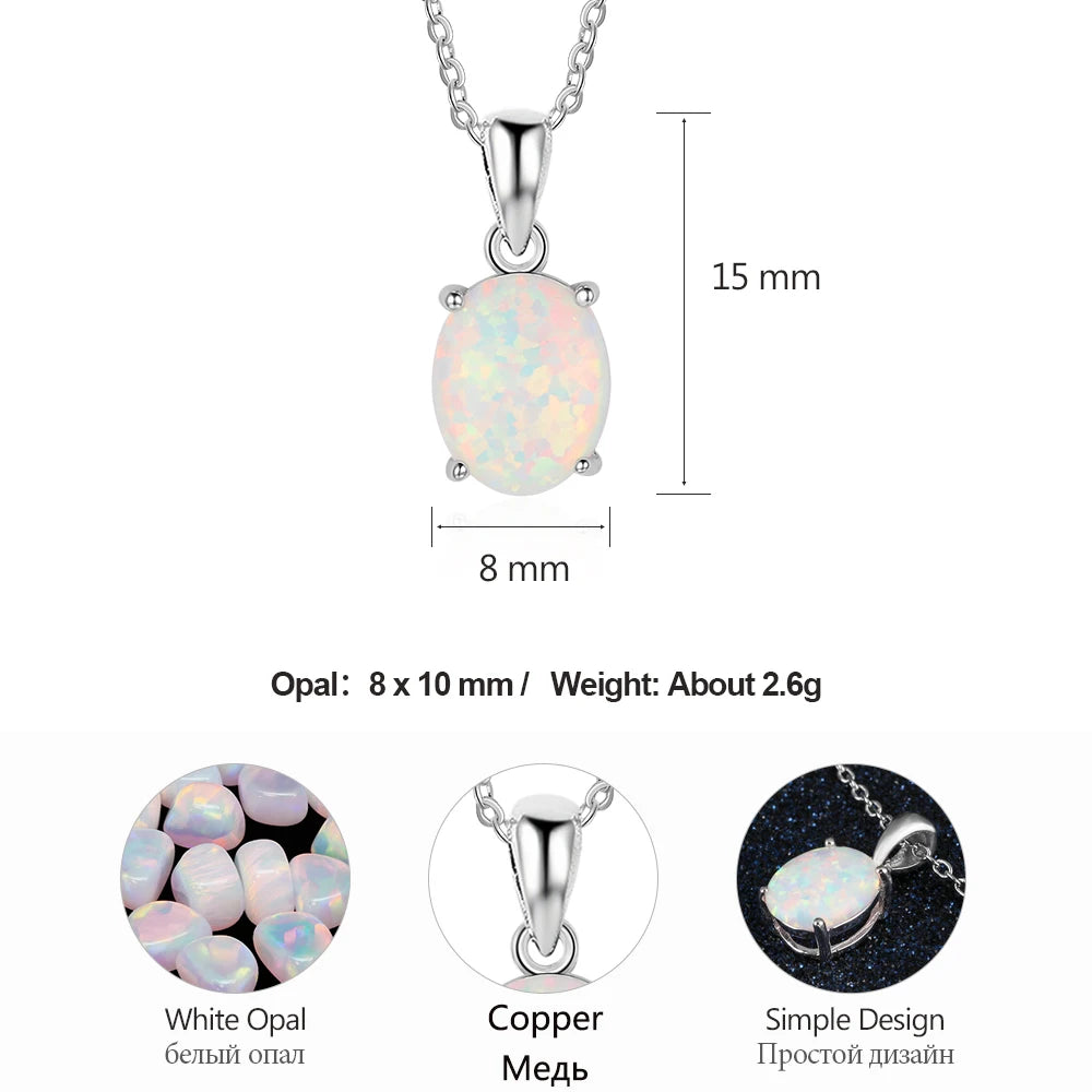 Opal Women's Neck Chain Necklace