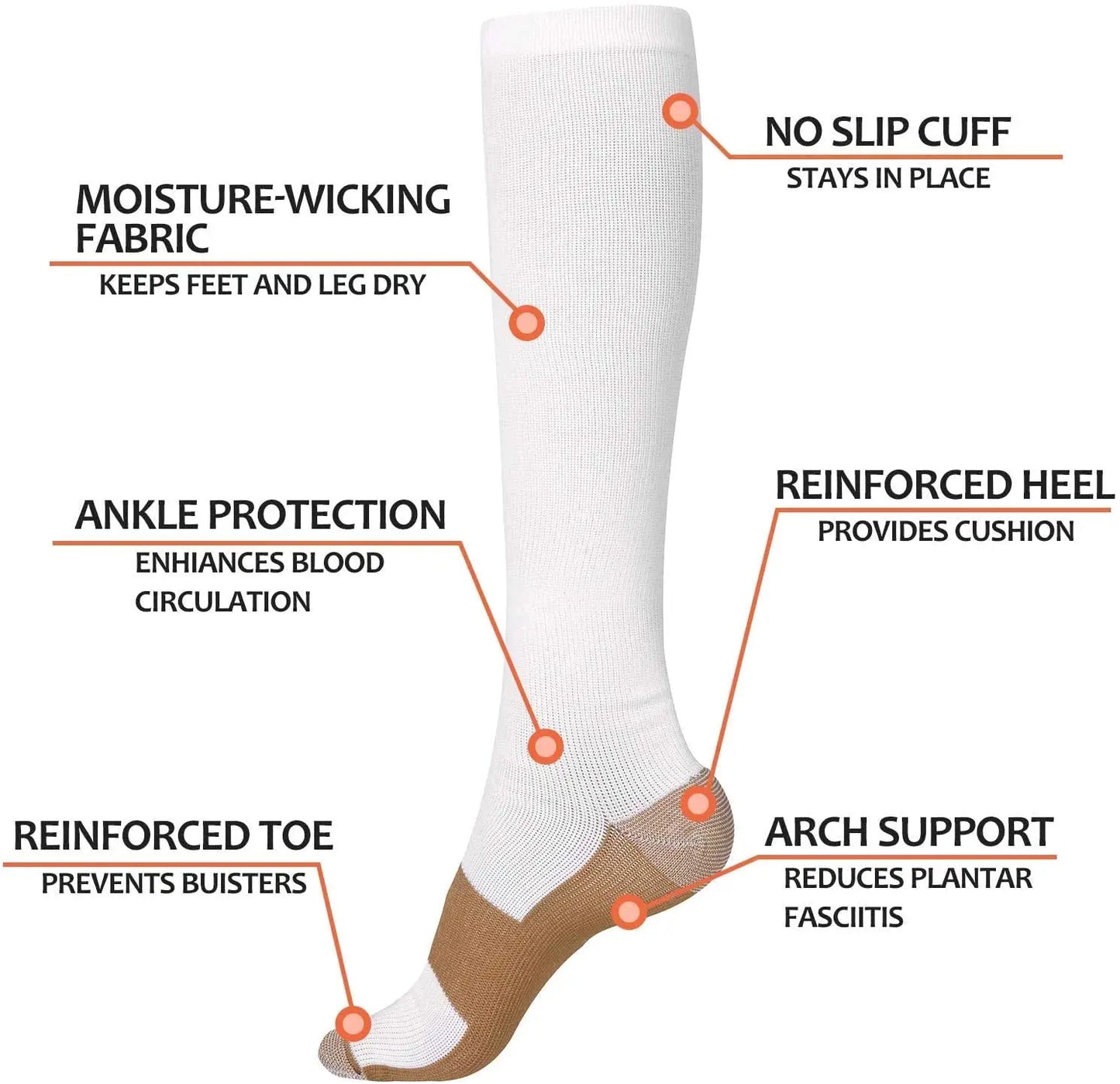 Copper Compression Socks Men Women