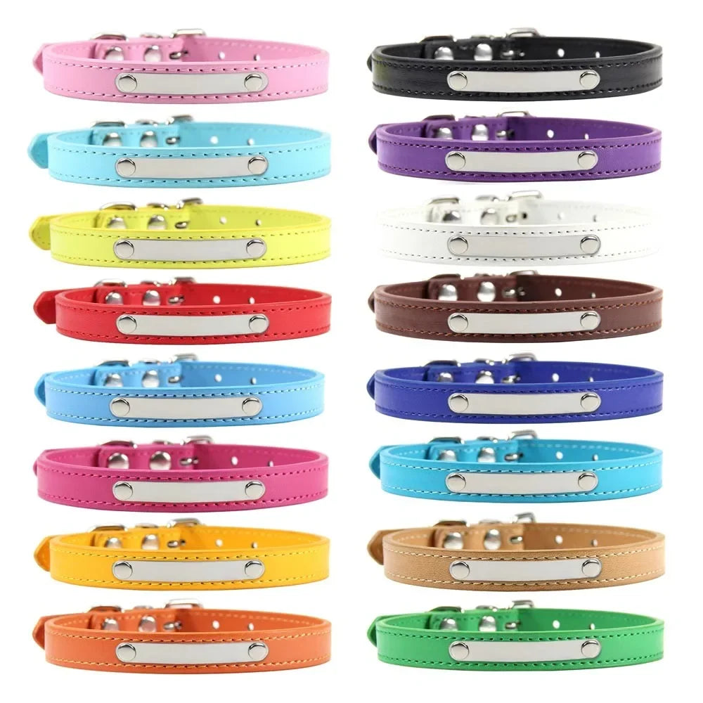 Leather Cat Collar Personalized