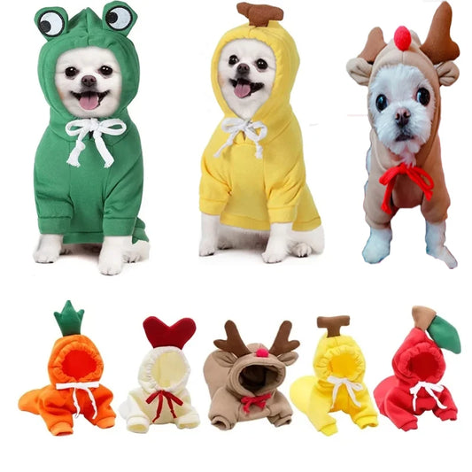 Cute Fruit Dog cat Clothes for Small Dogs hoodies