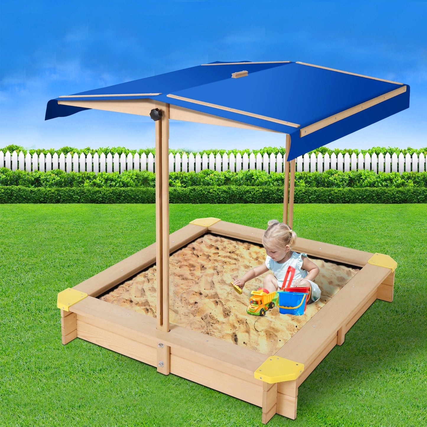 Keezi Wooden Outdoor Sand Box Set