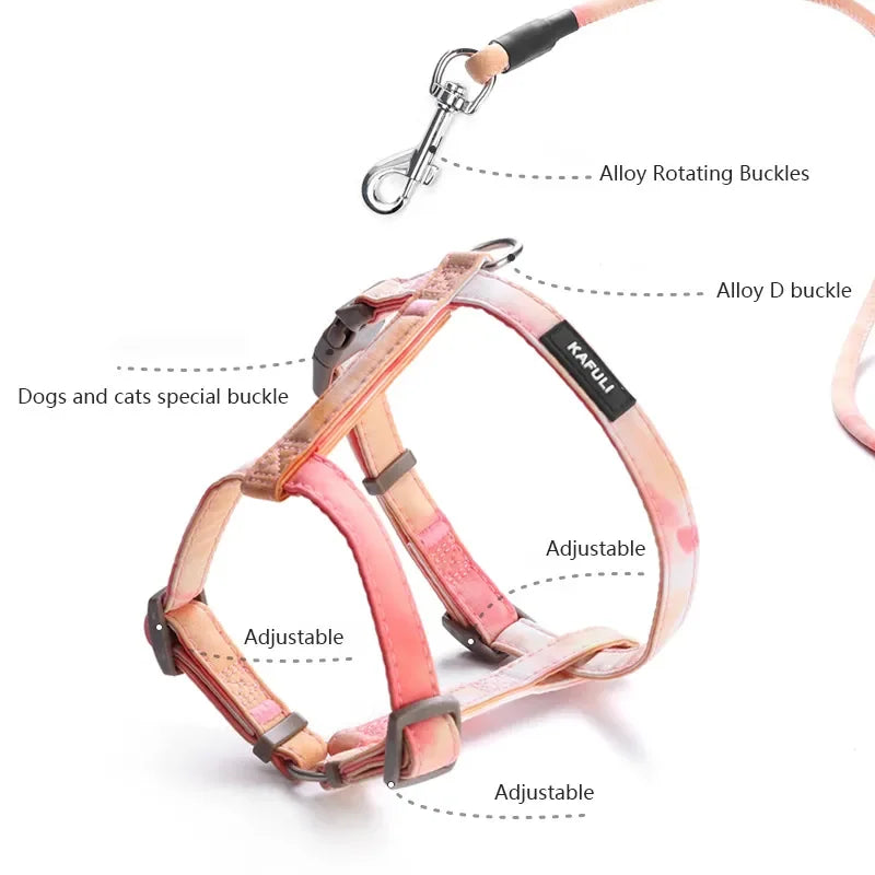 Adjustable Cat Harness and Leash Set