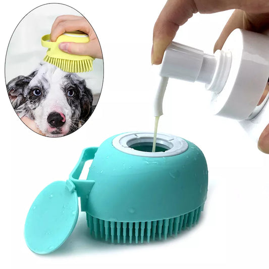 Silicone Dog Bathing Brush Massager