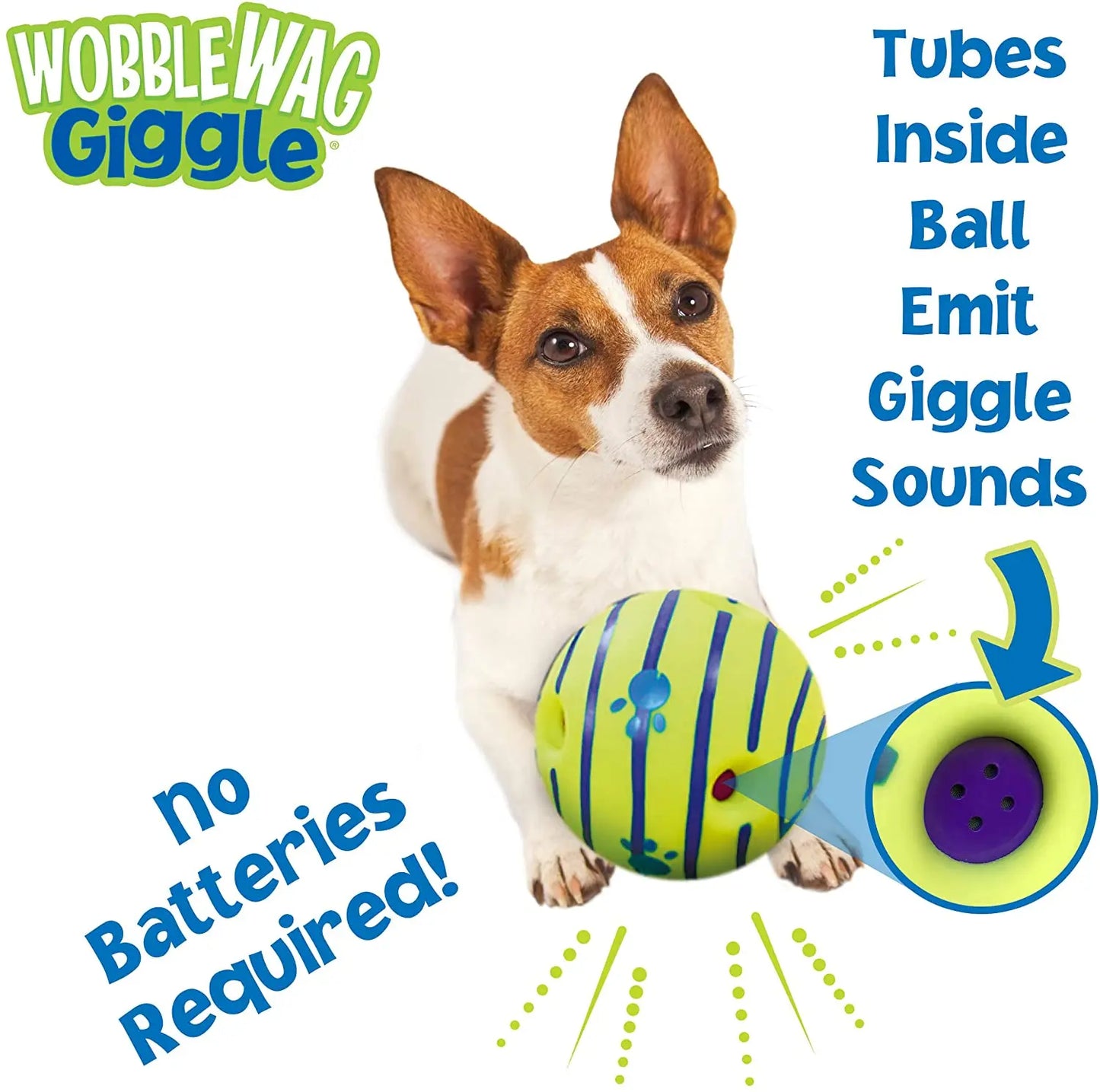 Wobble Wag Giggle Glow Ball  Interactive Dog Toy