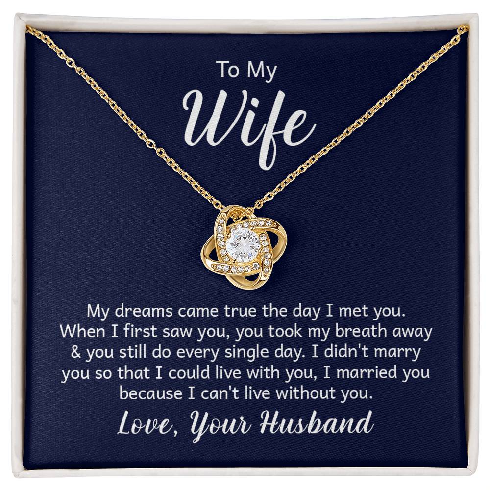 Love Knot Necklace - For Wife From Husband