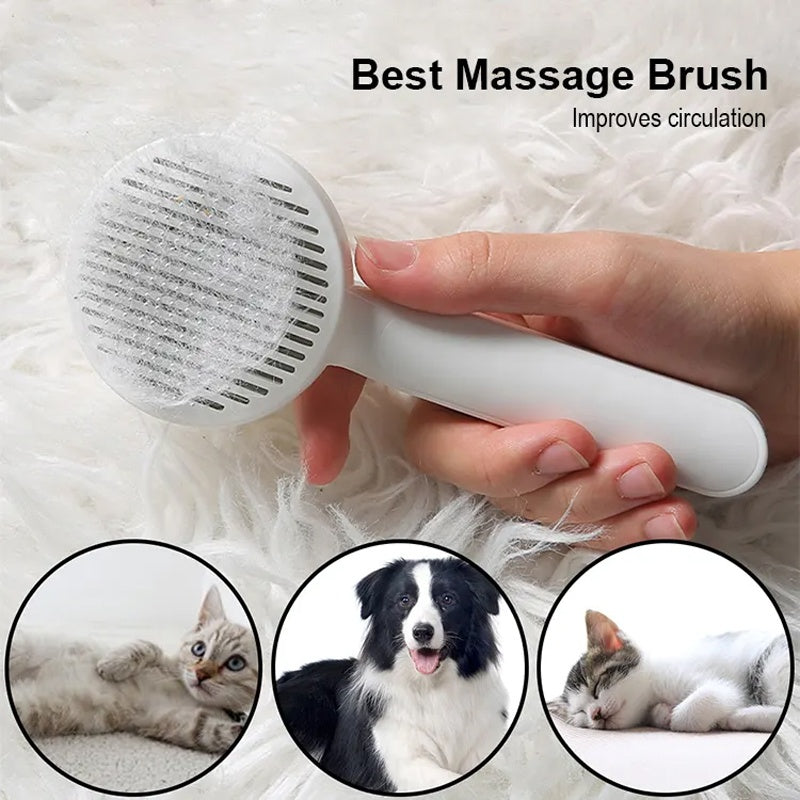 Self Cleaning Dog Cat Slicker Brush