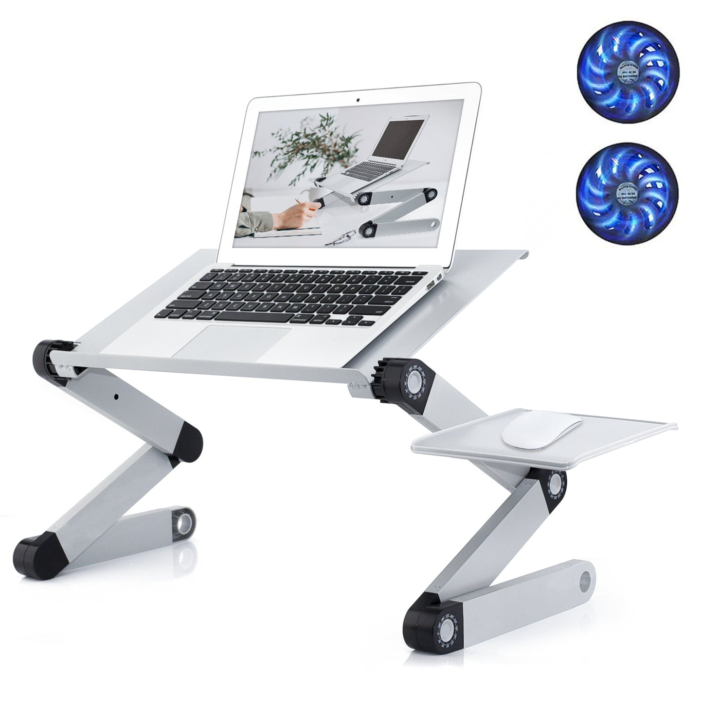 Laptop Desk with 2 CPU Cooling USB Fans